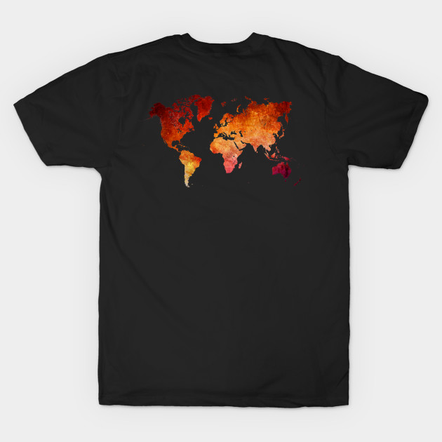 world map red by JBJart